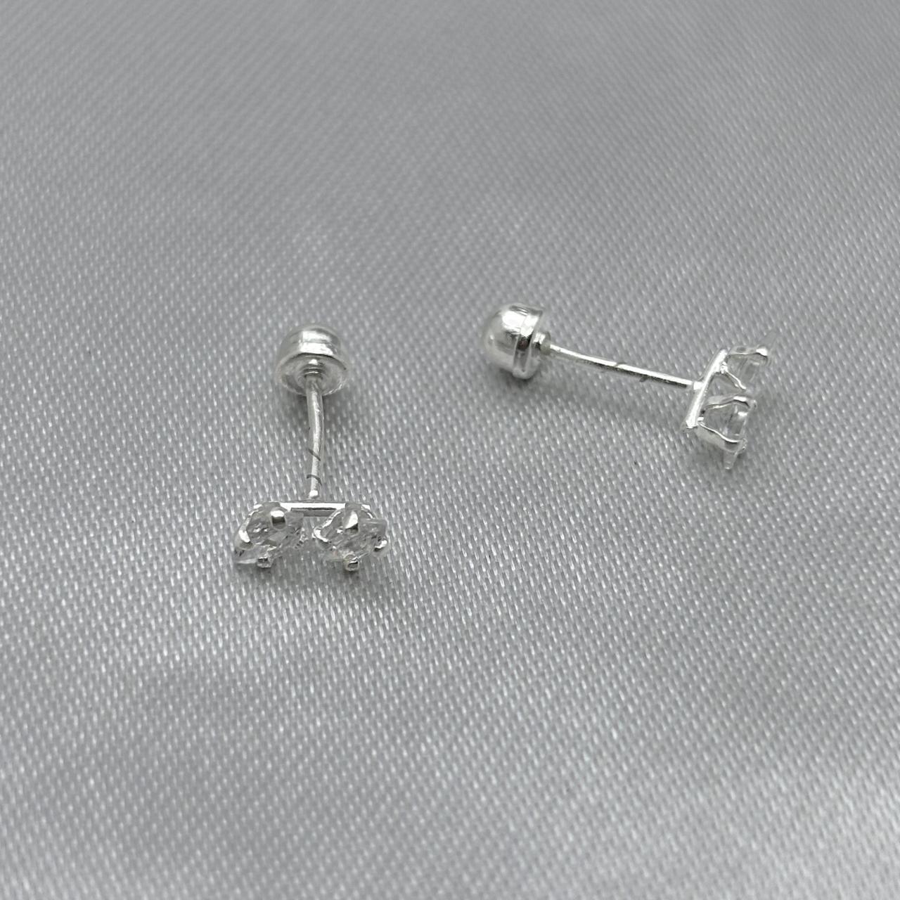 #BR296 - Broquel Con Zirconia Plata - E32