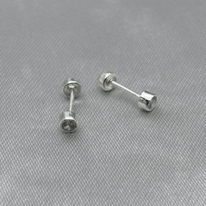 #BR287 - Broquel Tambor Con Zirconia Plata - E27