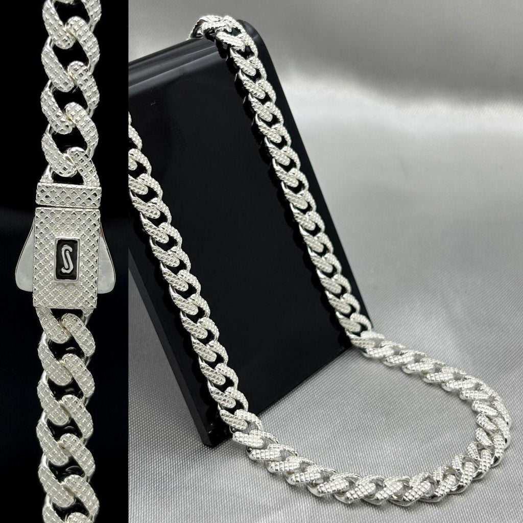 #CAD283 - Cadena Tipo Monaco Biselada Plata - 6 mm - B13/34.4