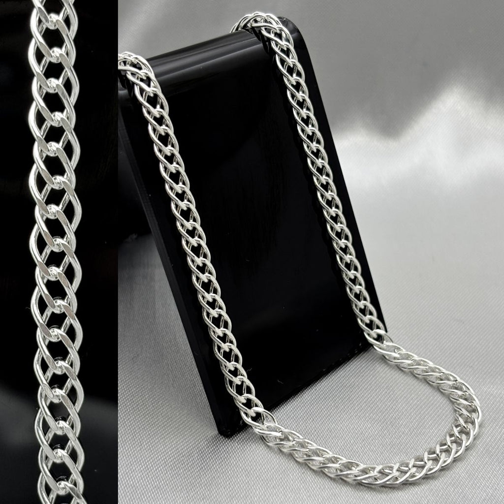 #CAD285 - Cadena Doble Rombo Plata - 060 - 5 mm - A04/20.2