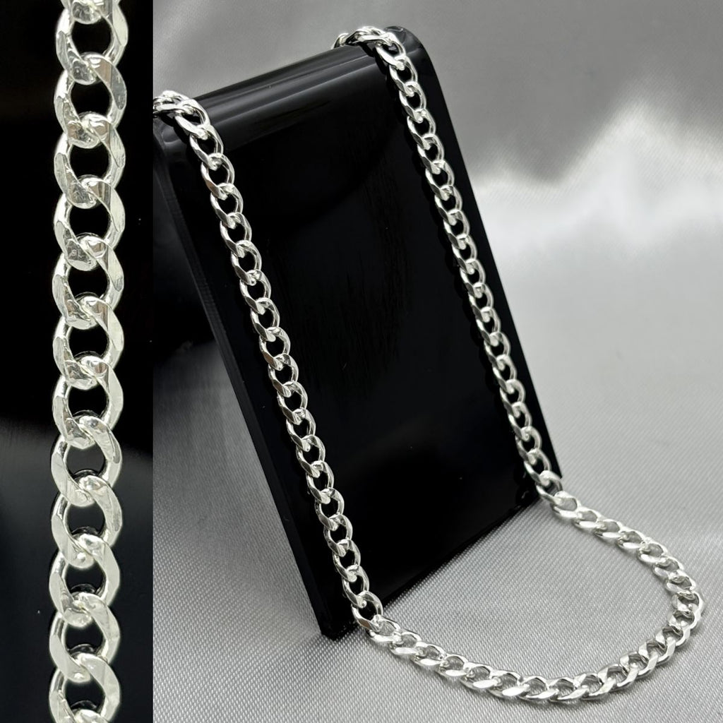 #CAD286 - Cadena Barbada Diamantada Plata - 100 - 4 mm - A04/12.1