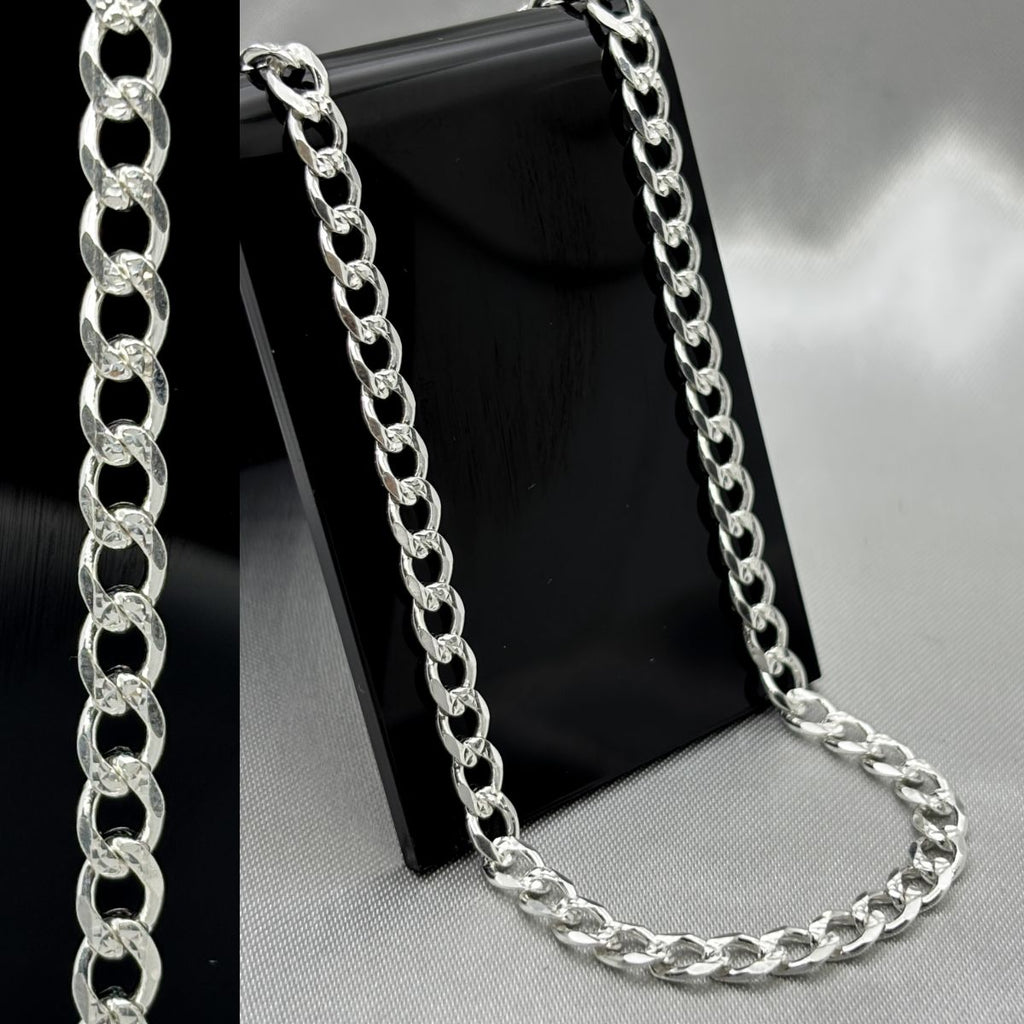 #CAD287 - Cadena Barbada Diamanatada Plata - 120 - 5 mm - A04/15.3