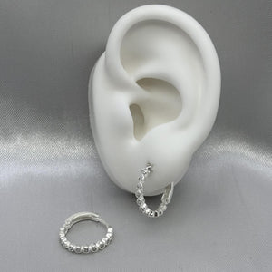 #H201 - Huggie Circular Con Piedra Zirconia Plata - B08/2.6
