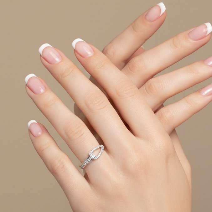 #AD430 - Anillo Con Piedra De Zirconia Plata - B12/2.0