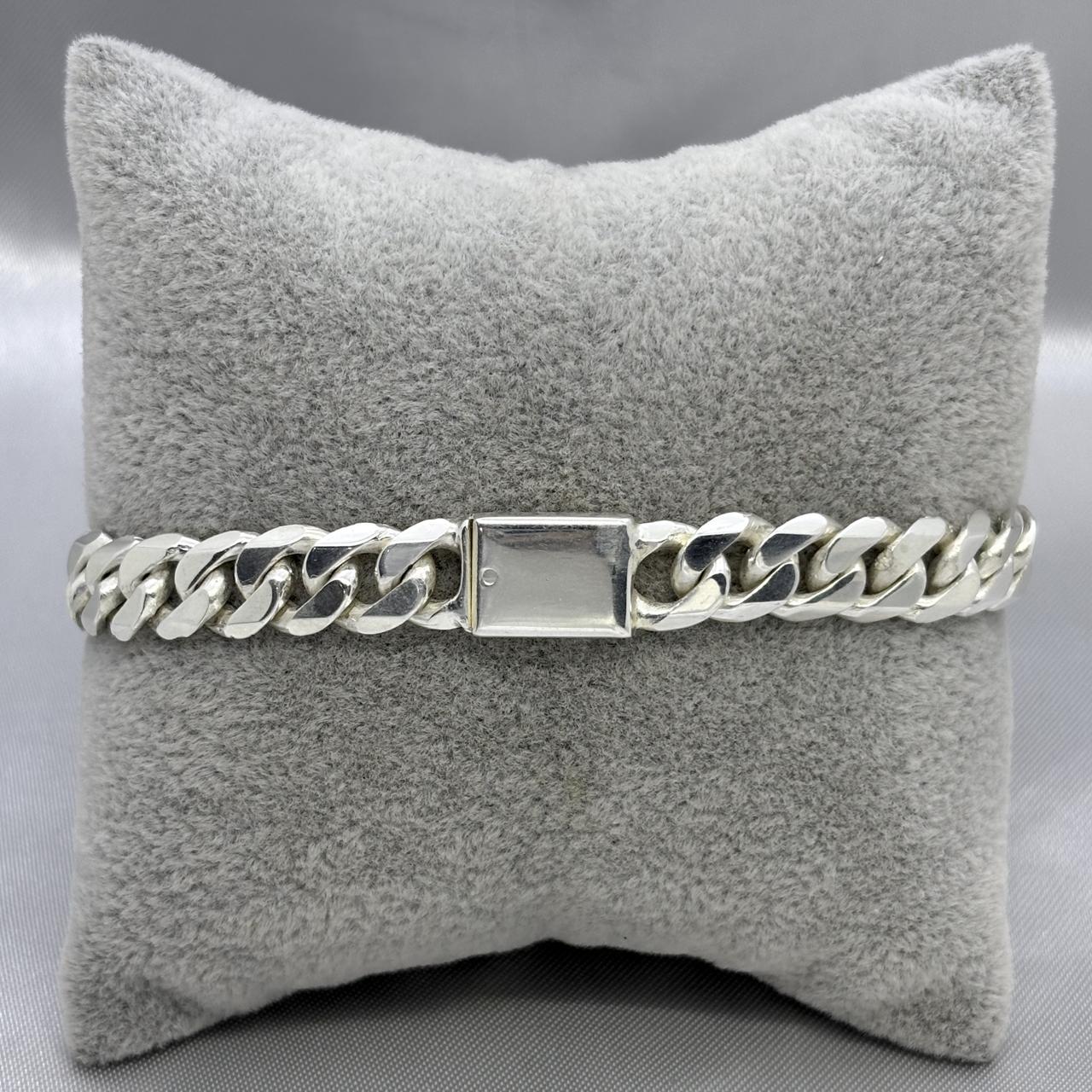 #PO217 - Pulso Cubana Plata - 9 mm - A07/31.9