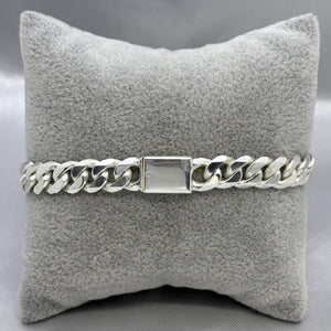 #PO217 - Pulso Cubana Plata - 9 mm - A07/31.9