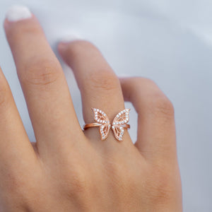 #AD139 - Anillo De Mariposa Ajustable - PU2.6