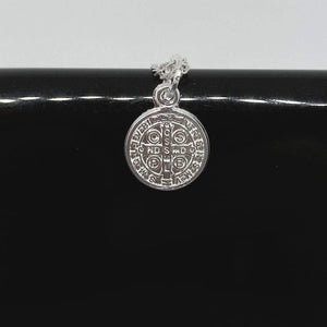 #D173 - Dije/Medalla De San Benito Plata - CE10.8
