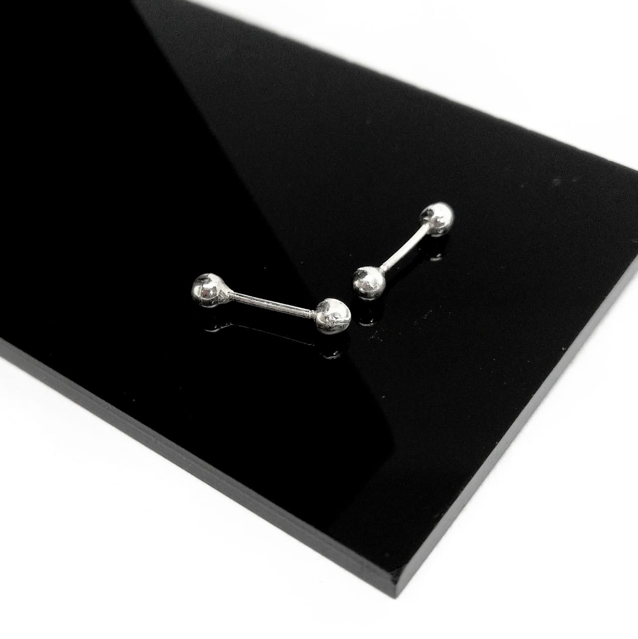 #BR131 - Broquel Bola/Dormilona De Plata - BB