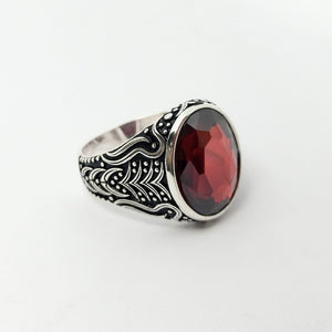 #AC138 - Anillo De Caballero/Hombre Piedra Zirconia Plata - IC8.0