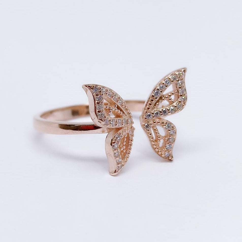 #AD139 - Anillo De Mariposa Ajustable - PU2.6