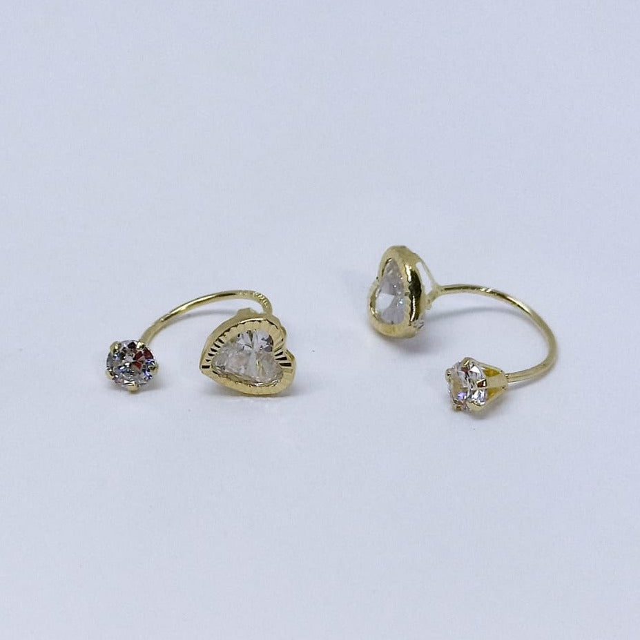 #B10133 - Broquel De Corazón Curvo/Teléfono De Oro10K
