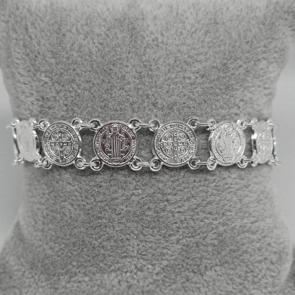 #PA140 - Pulsera De San Benito Plata - CE14.4