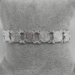 #PA140 - Pulsera De San Benito Plata - CE14.4