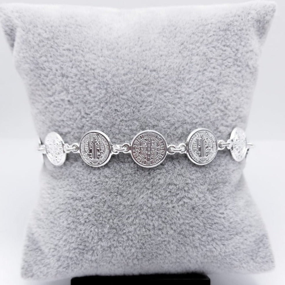 #PA141 - Pulsera De San Benito Plata - ZC6.4
