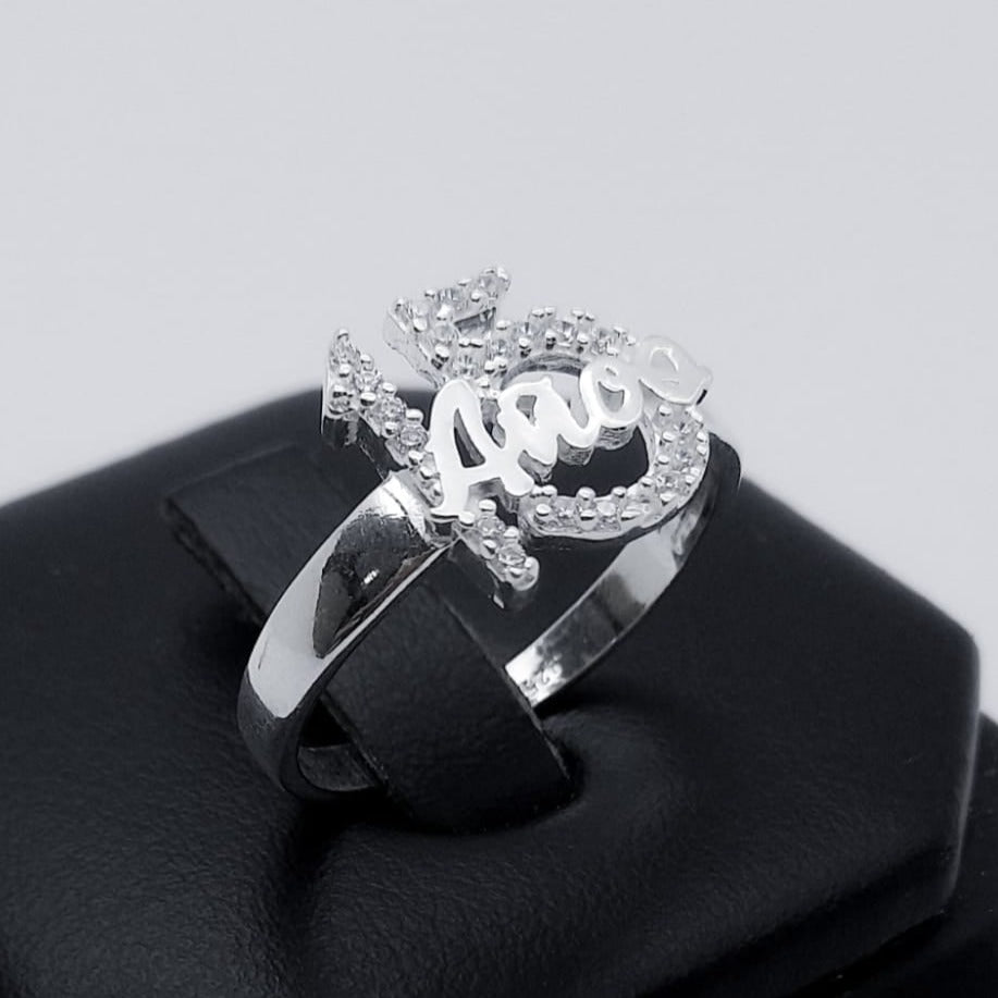 #AD362 - Anillo De 15 años/XV's Piedra Zirconia Plata - F2.6