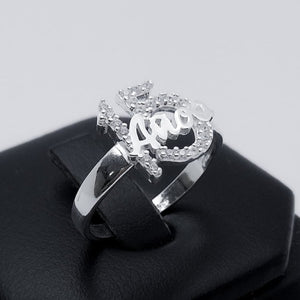 #AD362 - Anillo De 15 años/XV's Piedra Zirconia Plata - F2.6