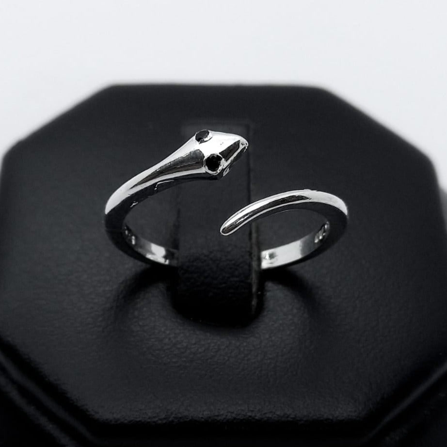 #AD176 - Anillo De Serpiente Ajustable Plata - ZC1.6