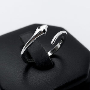 #AD176 - Anillo De Serpiente Ajustable Plata - ZC1.6