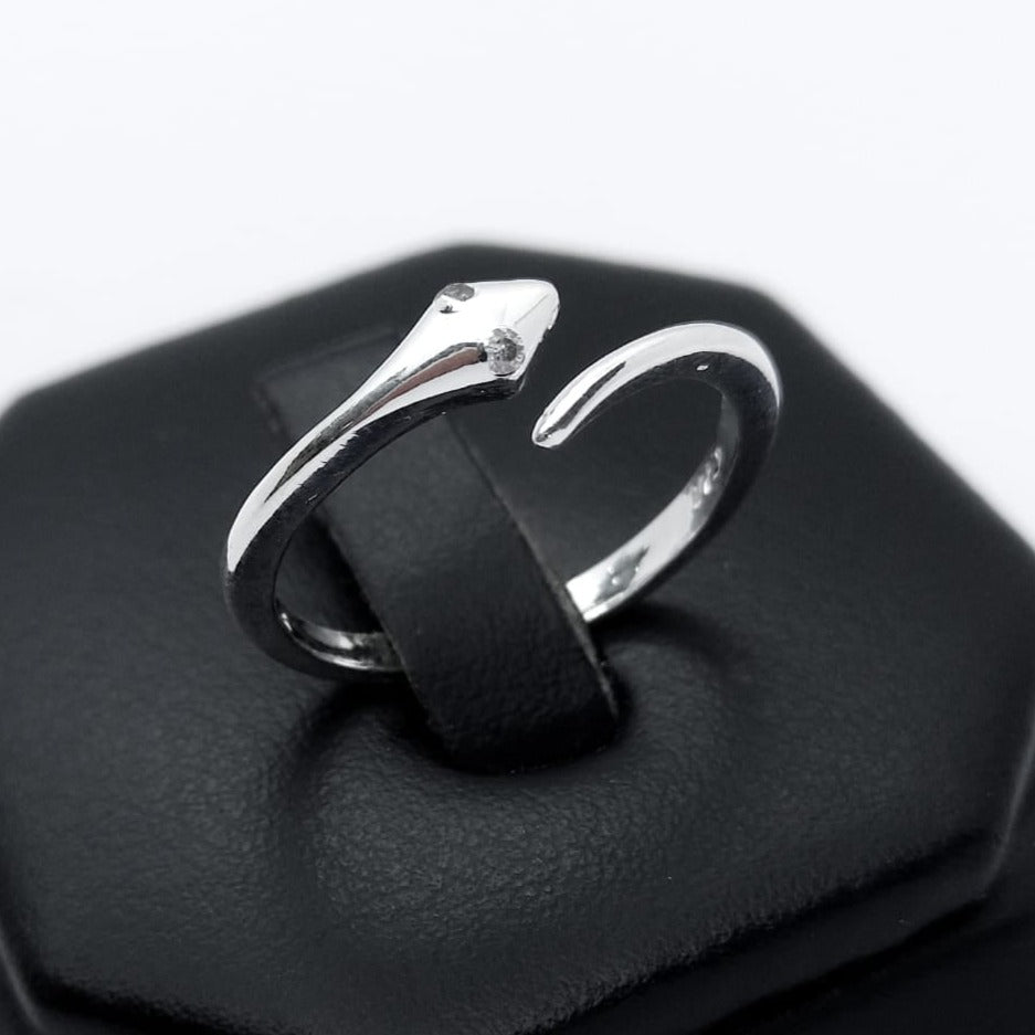 #AD176 - Anillo De Serpiente Ajustable Plata - ZC1.6