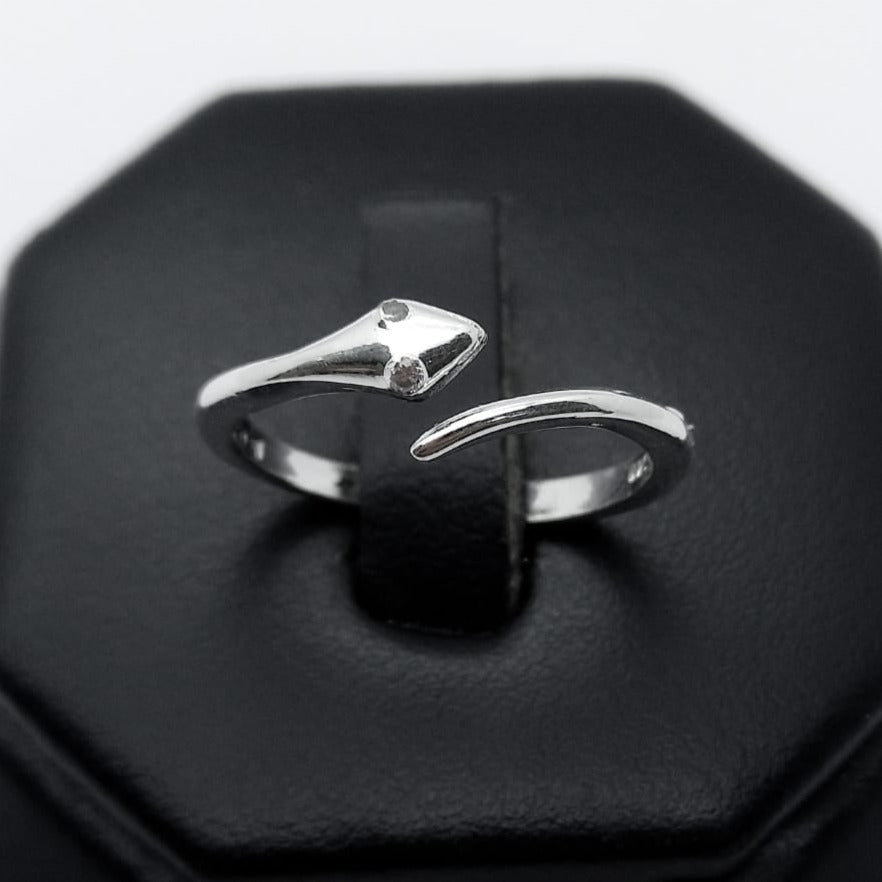 #AD176 - Anillo De Serpiente Ajustable Plata - ZC1.6