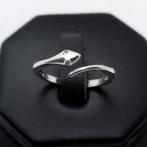 #AD176 - Anillo De Serpiente Ajustable Plata - ZC1.6