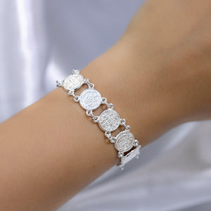 #PA140 - Pulsera De San Benito Plata - CE14.4
